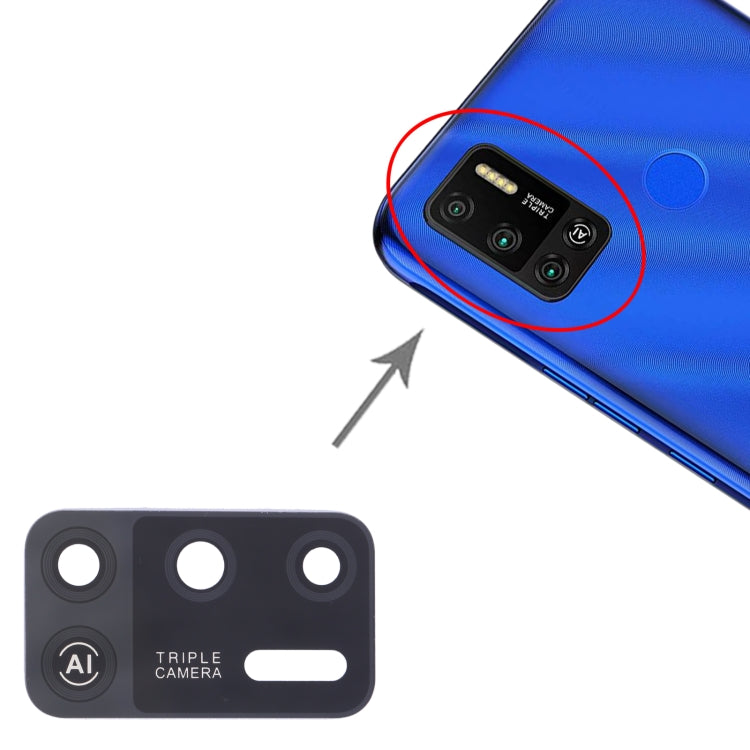 For Tecno Spark 6 Air KE6, KE6j, KF6 10pcs Back Camera Lens - Camera Parts by buy2fix | Online Shopping UK | buy2fix