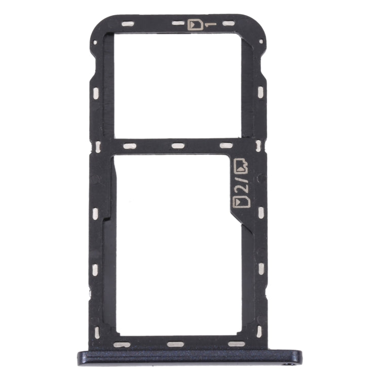 For ZTE Blade A52 SIM Card Tray + SIM Card Tray / Micro SD Card Tray (Grey) - For ZTE by buy2fix | Online Shopping UK | buy2fix