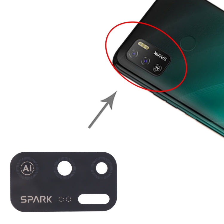 For Tecno Spark 5 Air KD6a 10pcs Back Camera Lens by buy2fix