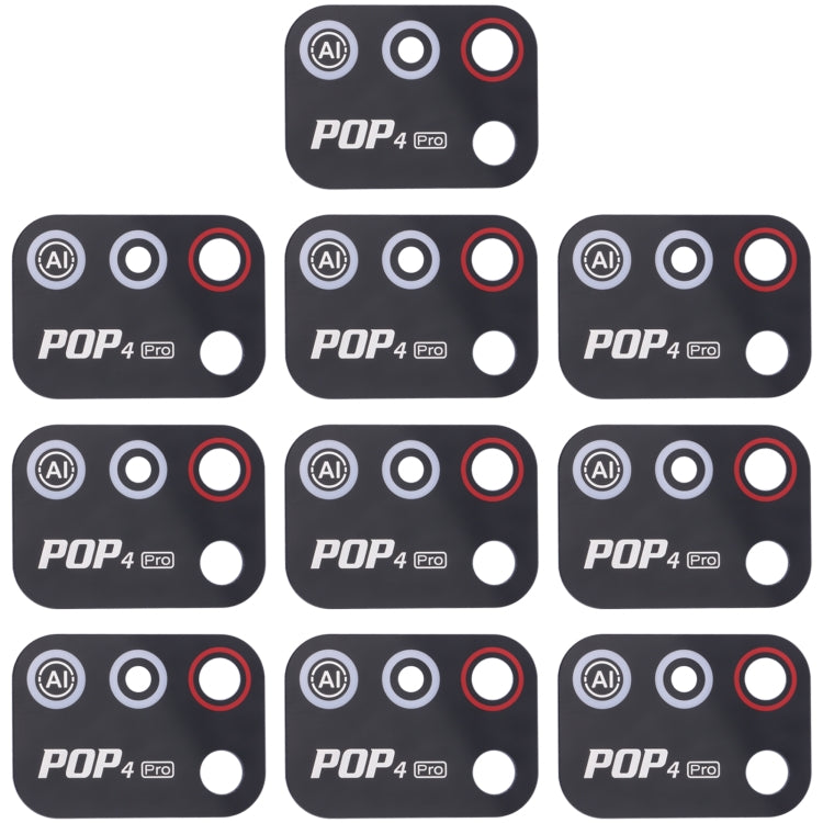 For Tecno Pop 4 Pro 10pcs Back Camera Lens - Camera Parts by buy2fix | Online Shopping UK | buy2fix