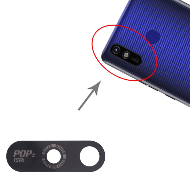 For Tecno Pop 2 Plus BA2, RB8S 10pcs Back Camera Lens - Camera Parts by buy2fix | Online Shopping UK | buy2fix