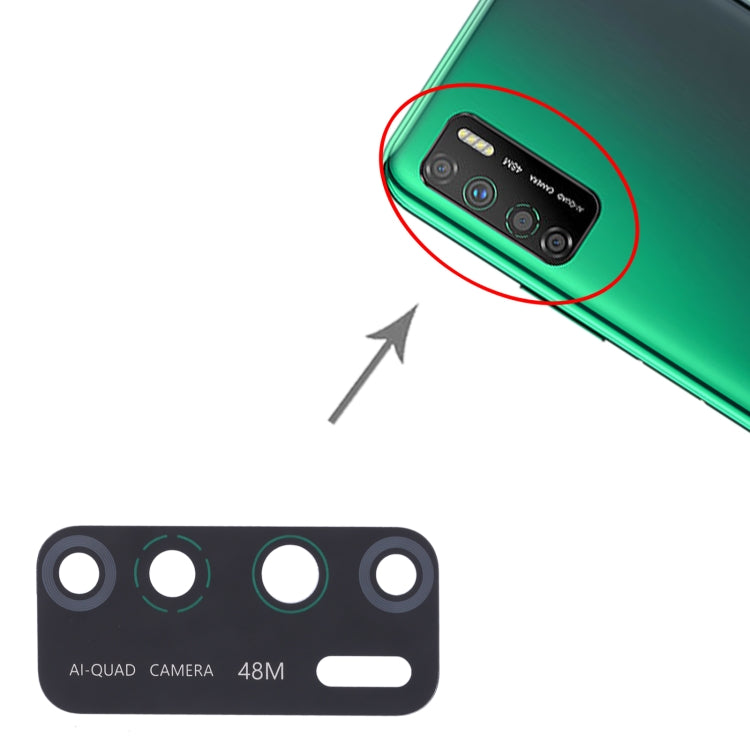 For Infinix Note 7 Lite X656 10pcs Back Camera Lens - Camera Parts by buy2fix | Online Shopping UK | buy2fix