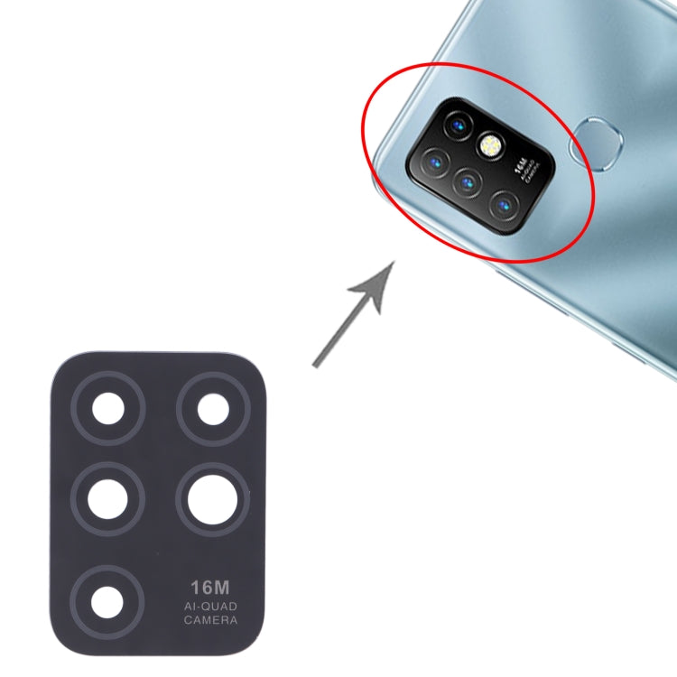 For Infinix Hot 10 X682B, X682C 10pcs Back Camera Lens - Camera Parts by buy2fix | Online Shopping UK | buy2fix