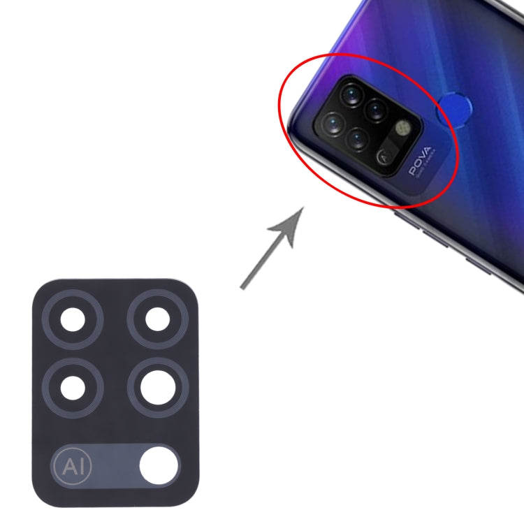 For Tecno Pova LD7, LD7j 10pcs Back Camera Lens by buy2fix