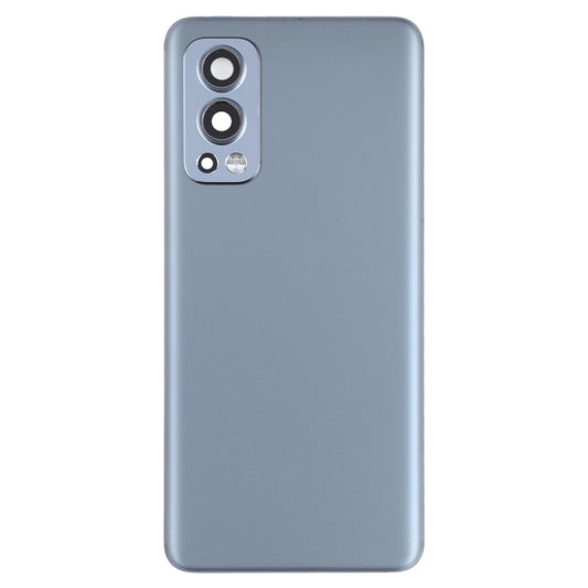 For OnePlus Nord 2 Battery Back Cover with Camera Lens Cover (Grey) - Back Cover by buy2fix | Online Shopping UK | buy2fix