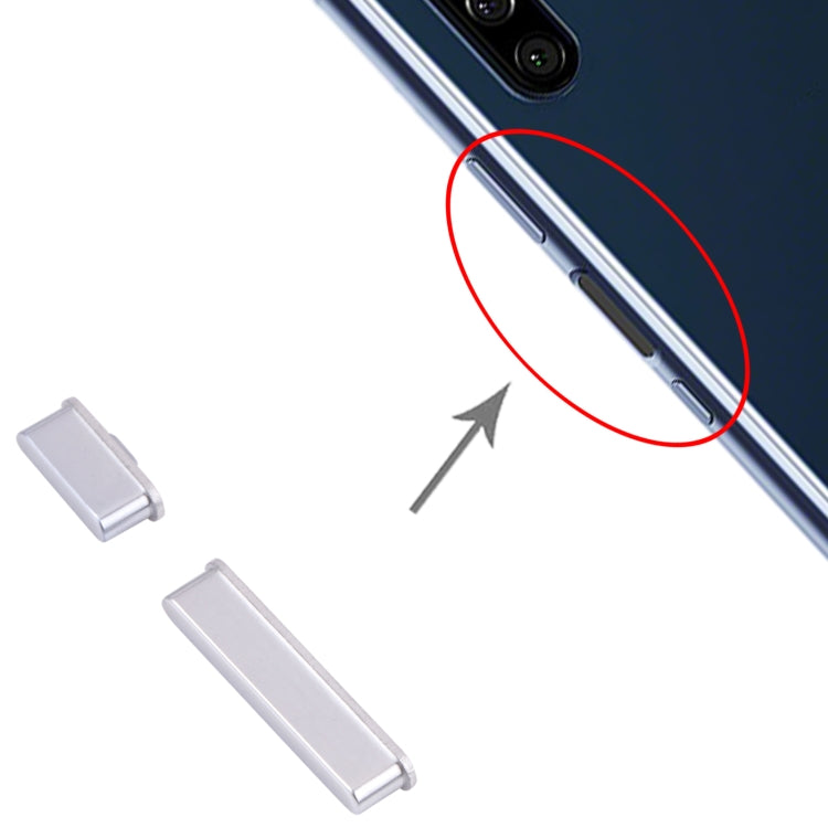 Power Button and Volume Control Button for Sony Xperia 5 (Silver) by buy2fix