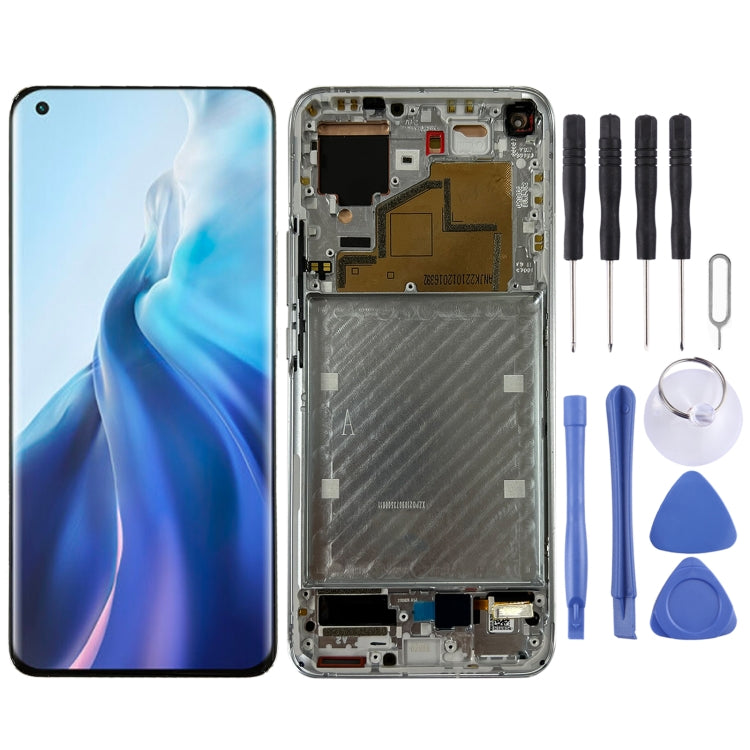 Original LCD Screen for Xiaomi Mi 11 M2011K2C, M2011K2G Digitizer Full Assembly with Frame(Silver) - LCD Screen by buy2fix | Online Shopping UK | buy2fix