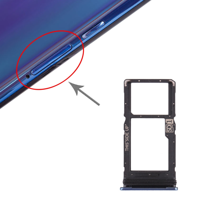 SIM Card Tray + Micro SD Card Tray for Motorola Moto G100 (Blue) - Card Socket by buy2fix | Online Shopping UK | buy2fix