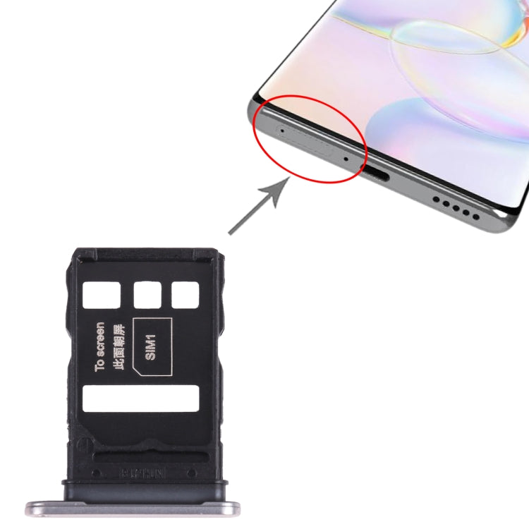 SIM Card Tray + SIM Card Tray for Honor 50 (Silver) by buy2fix