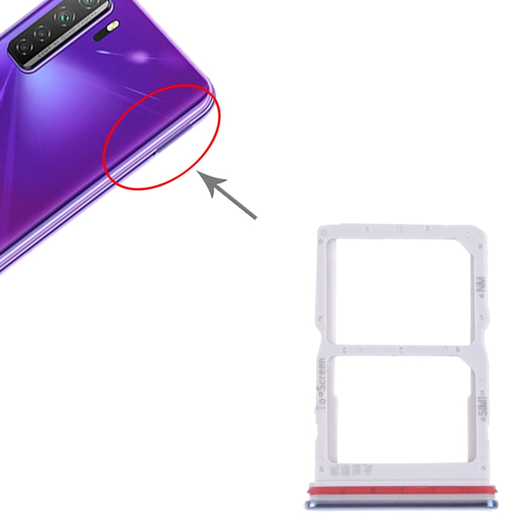 SIM Card Tray + NM Card Tray for Huawei nova 7 SE 5G Youth (Blue) by buy2fix