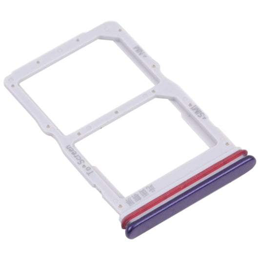 SIM Card Tray + NM Card Tray for Huawei nova 7 SE 5G Youth(Purple) by buy2fix