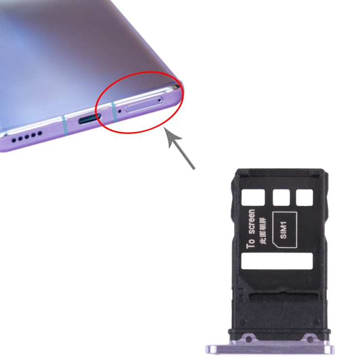 SIM Card Tray + SIM Card Tray for Honor 30 Pro+(Purple) by buy2fix