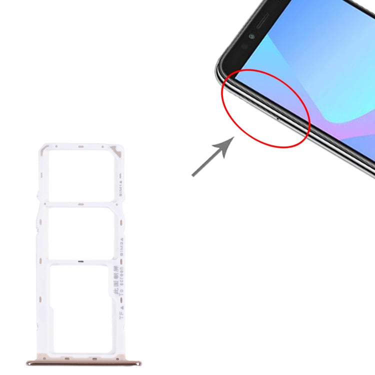 SIM Card Tray + SIM Card Tray + Micro SD Card Tray for Huawei Y6 Prime (2018) (Silver) by buy2fix