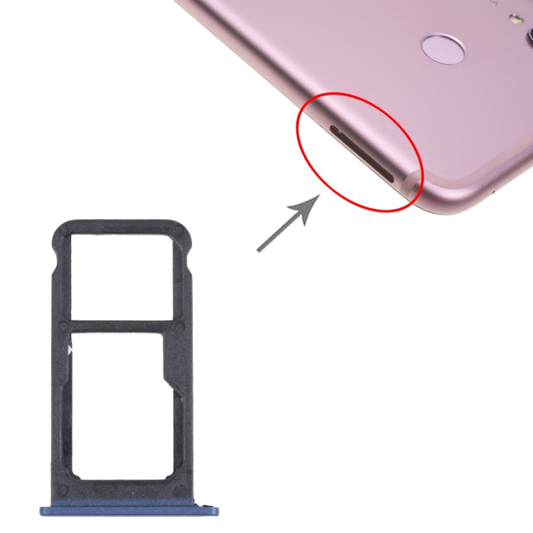 SIM Card Tray + SIM Card Tray / Micro SD Card Tray for Honor Play(Blue) by buy2fix