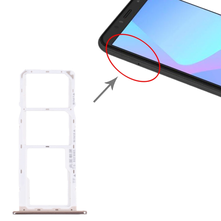 SIM Card Tray + SIM Card Tray + Micro SD Card Tray for Huawei Y6 (2018) (Silver) by buy2fix