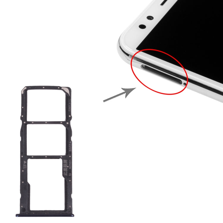SIM Card Tray + SIM Card Tray + Micro SD Card Tray for Huawei Nova 2 Lite / Y7 Prime (2018) (Blue) by buy2fix