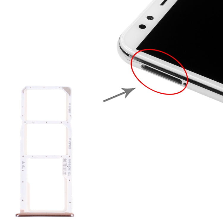 SIM Card Tray + SIM Card Tray + Micro SD Card Tray for Huawei Nova 2 Lite / Y7 Prime (2018) (Silver) by buy2fix