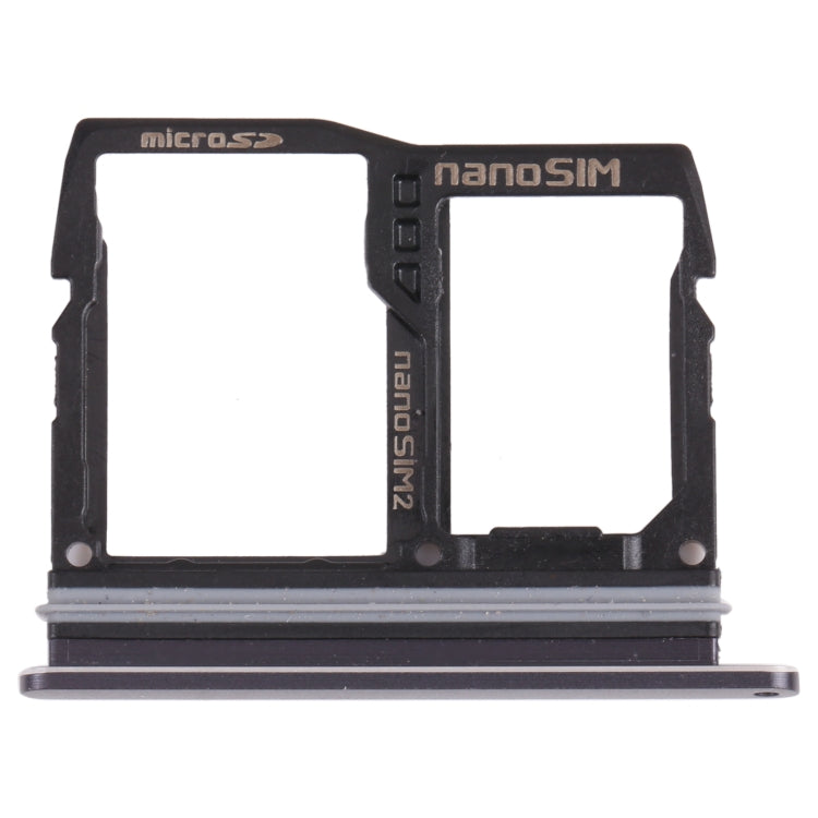 Nano SIM Card Tray + Nano SIM Card Tray / Micro SD Card Tray for LG Wing 5G LMF100N, LM-F100N, LM-F100V, LM-F100 (Black) - For LG by buy2fix | Online Shopping UK | buy2fix