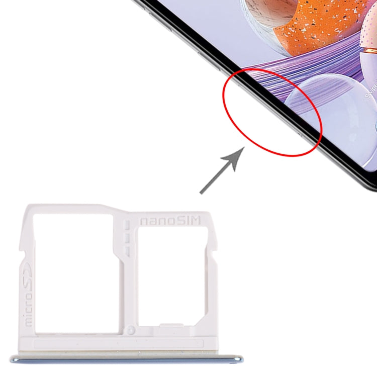 Nano SIM Card Tray + Micro SD Card Tray for LG Stylo 6 / K71 LMQ730HA, LM-Q730HA, LMQ730TM, LM-Q730TM (Blue) - For LG by buy2fix | Online Shopping UK | buy2fix