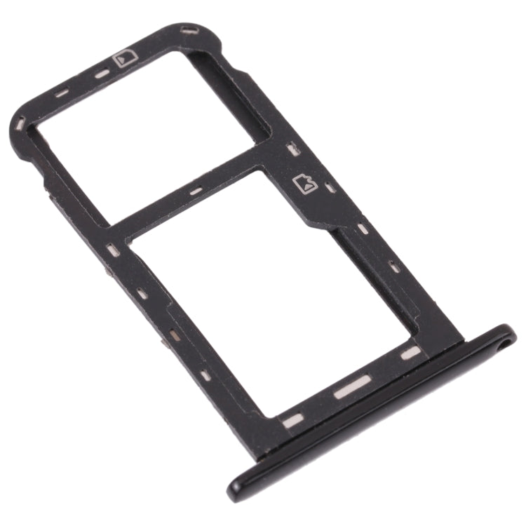 SIM Card Tray + Micro SD Card Tray for ZTE Blade A7 2019 (Black) - For ZTE by buy2fix | Online Shopping UK | buy2fix
