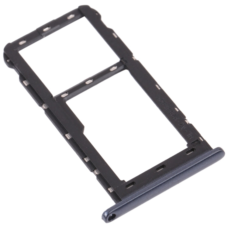 SIM Card Tray + Micro SD Card Tray for ZTE Blade A51 (Black) - For ZTE by buy2fix | Online Shopping UK | buy2fix