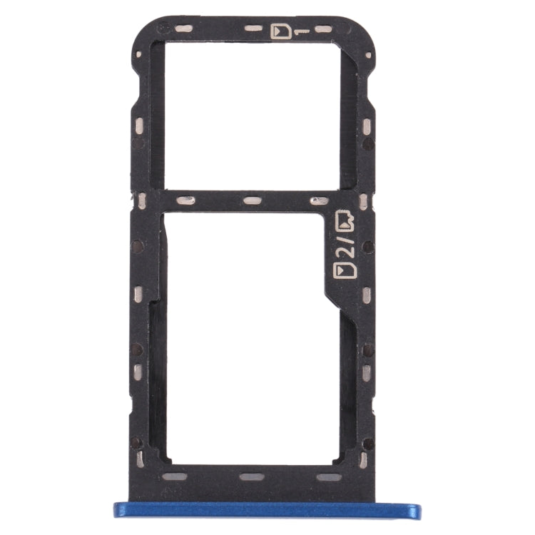 SIM Card Tray + Micro SD Card Tray for ZTE Blade A51 (Blue) - For ZTE by buy2fix | Online Shopping UK | buy2fix