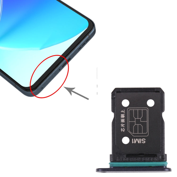 For OPPO Reno6 5G PEQM00 CPH2251 SIM Card Tray + SIM Card Tray (Black) by buy2fix