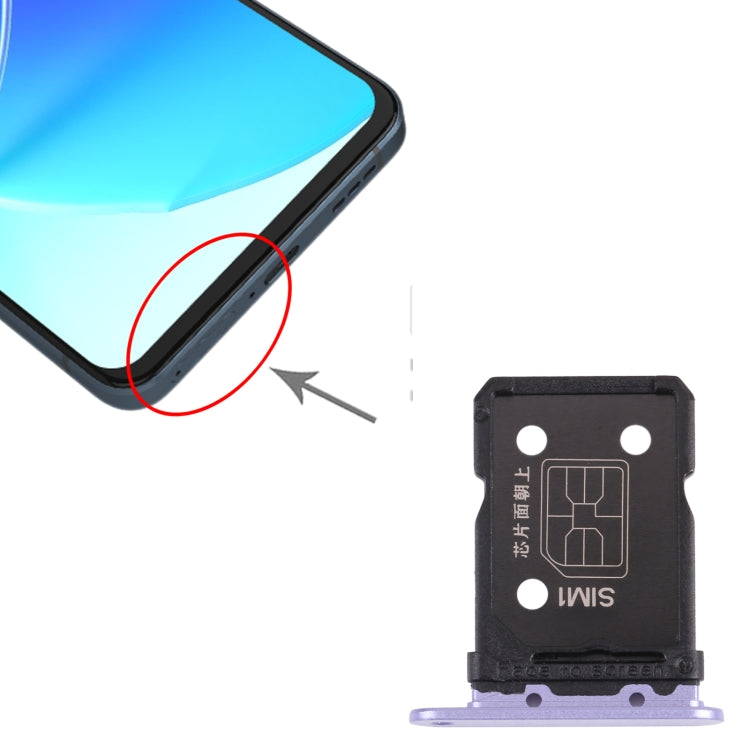 For OPPO Reno6 5G PEQM00 CPH2251 SIM Card Tray + SIM Card Tray (Purple) by buy2fix