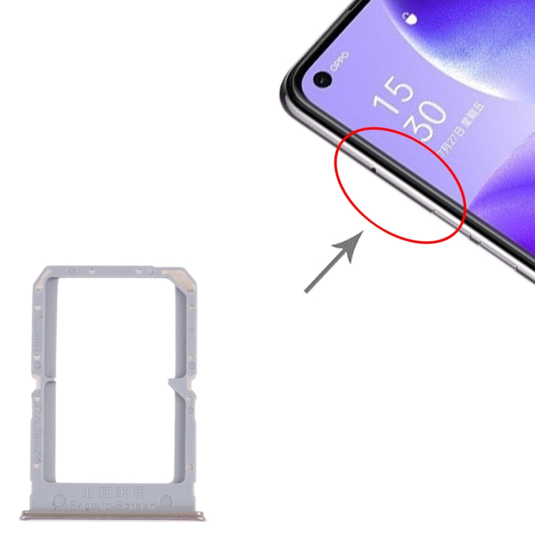 For OPPO Reno5 5G / Find X3 Lite PEGM00 PEGT00 CPH2145 SIM Card Tray + SIM Card Tray(Gold) by buy2fix