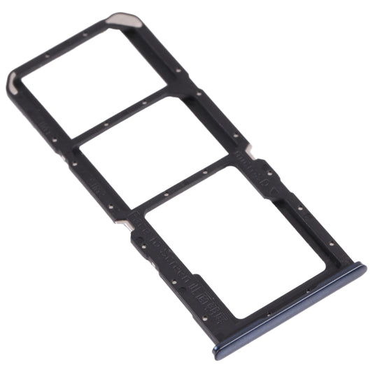 For OPPO A74 4G / F19 / F19s CPH2219 SIM Card Tray + SIM Card Tray + Micro SD Card Tray(Black) by buy2fix