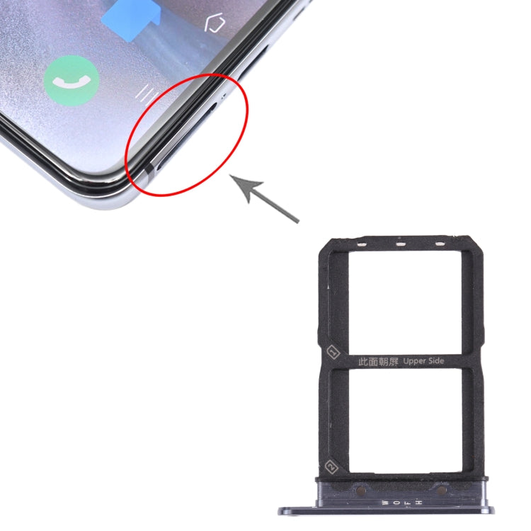 For vivo iQOO 5 5G SIM Card Tray + SIM Card Tray (Black) - Card Tray by buy2fix | Online Shopping UK | buy2fix