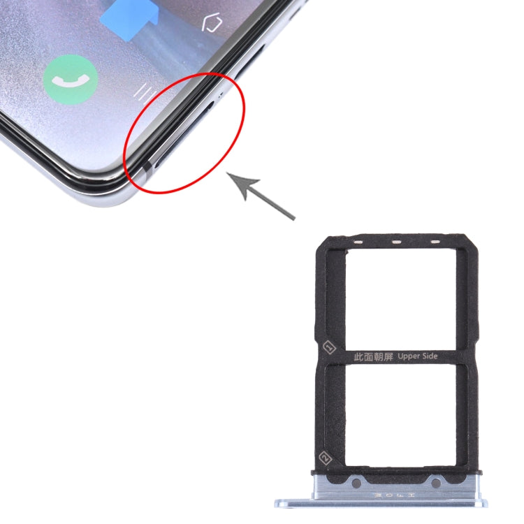 For vivo iQOO 5 5G SIM Card Tray + SIM Card Tray (Blue) - Card Tray by buy2fix | Online Shopping UK | buy2fix