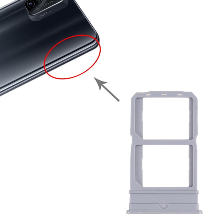 For vivo iQOO Neo5 V2055A SIM Card Tray + SIM Card Tray (White) by buy2fix