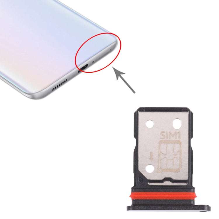 For vivo iQOO Z5 SIM Card Tray + SIM Card Tray (Black) by buy2fix