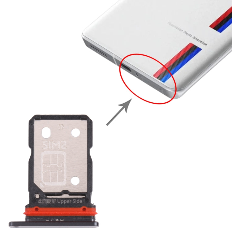 For vivo iQOO 8 SIM Card Tray + SIM Card Tray (Black) by buy2fix