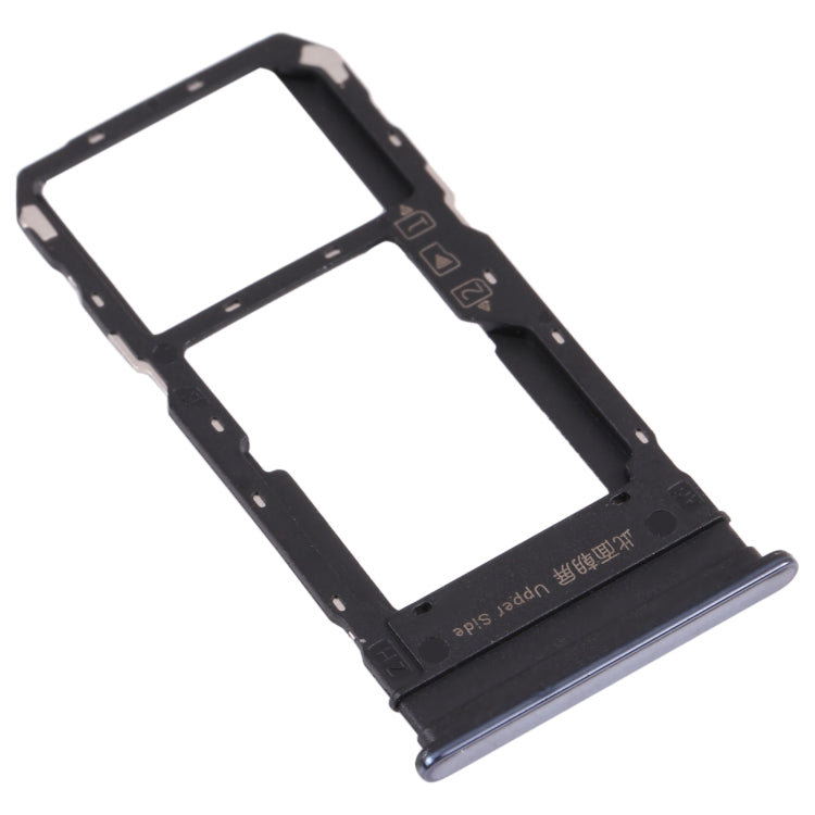 For vivo Y76s V2156A SIM Card Tray + SIM Card Tray / Micro SD Card Tray (Black) - Card Tray by buy2fix | Online Shopping UK | buy2fix