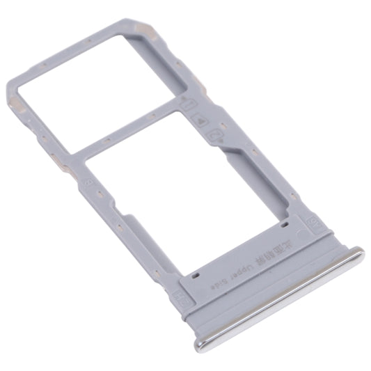 For vivo Y76s V2156A SIM Card Tray + SIM Card Tray / Micro SD Card Tray (Silver) by buy2fix