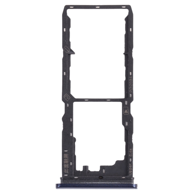 For vivo Y30 Standard / Y12s SIM Card Tray + SIM Card Tray + Micro SD Card Tray (Black) - Card Tray by buy2fix | Online Shopping UK | buy2fix