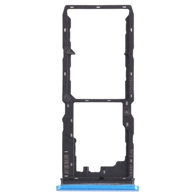 For vivo Y20a / Y20 2021 SIM Card Tray + SIM Card Tray + Micro SD Card Tray (Blue) - Card Tray by buy2fix | Online Shopping UK | buy2fix