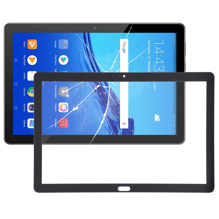 For Huawei MediaPad T5 AGS2-AL03 AGS2-AL09 LTE Front Screen Outer Glass Lens (Black) - Outer Glass Lens by buy2fix | Online Shopping UK | buy2fix