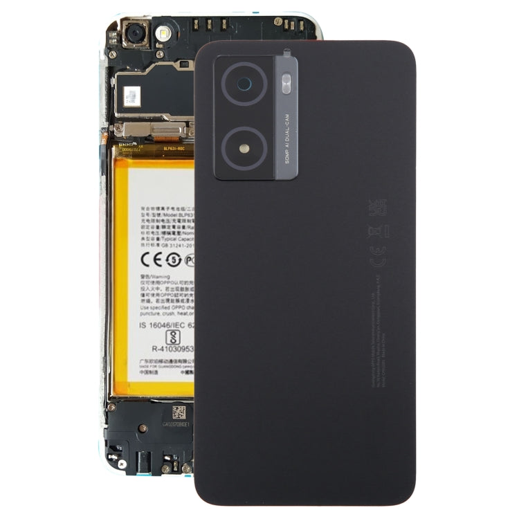 For OPPO A77s Original Battery Back Cover with Camera Lens Cover(Black) - Back Cover by buy2fix | Online Shopping UK | buy2fix