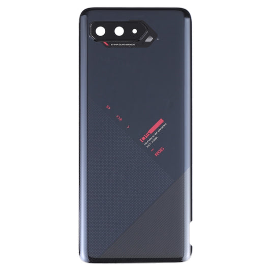Glass Battery Back Cover for Asus ROG Phone 5 ZS673KS(Jet Black) - Back Cover by buy2fix | Online Shopping UK | buy2fix