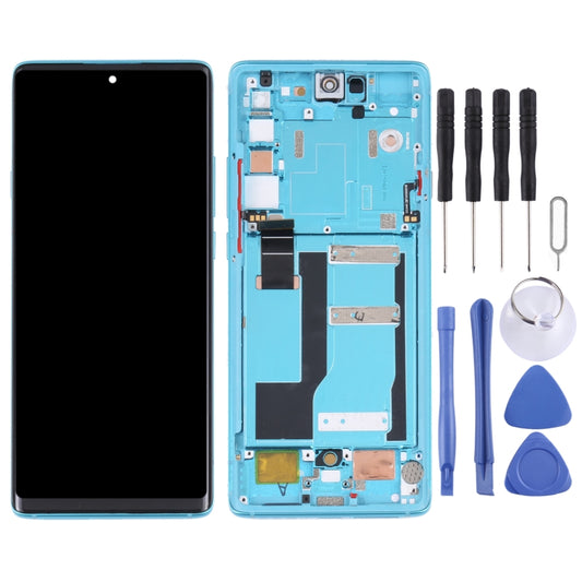 Original LCD Screen for TCL 20 Pro 5G T810H Digitizer Full Assembly with Frame (Blue) - For TCL by buy2fix | Online Shopping UK | buy2fix