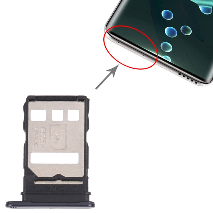 SIM Card Tray + SIM Card Tray for Honor 60 (Black) by buy2fix