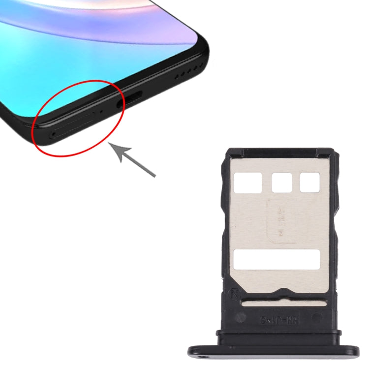 SIM Card Tray + SIM Card Tray for Honor 50 Lite(Black) by buy2fix