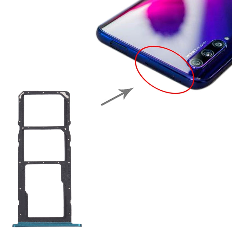 SIM Card Tray + SIM Card Tray + Micro SD Card Tray for Honor 20e (Green) by buy2fix