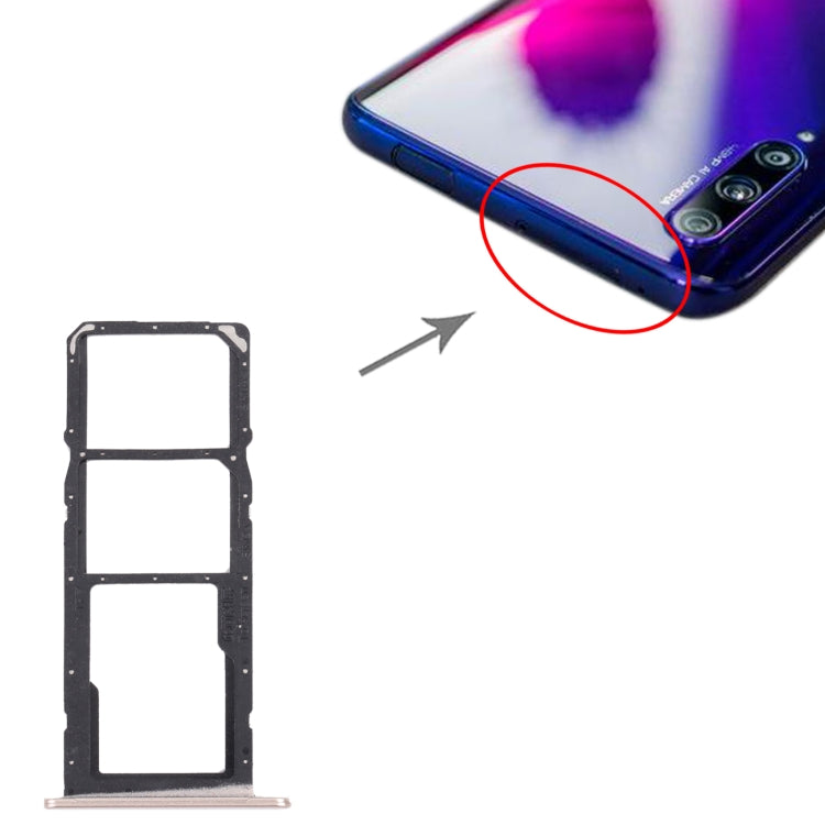SIM Card Tray + SIM Card Tray + Micro SD Card Tray for Honor 20e (Gold) by buy2fix