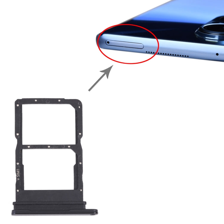 SIM Card Tray + SIM Card Tray for Huawei Nova 9 SE (Black) by buy2fix