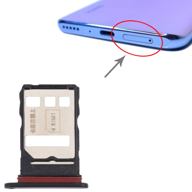 SIM Card Tray + SIM/NM Card Tray for Huawei Y9a (Black) by buy2fix