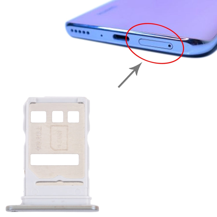 SIM Card Tray + SIM/NM Card Tray for Huawei Y9a (Grey) by buy2fix